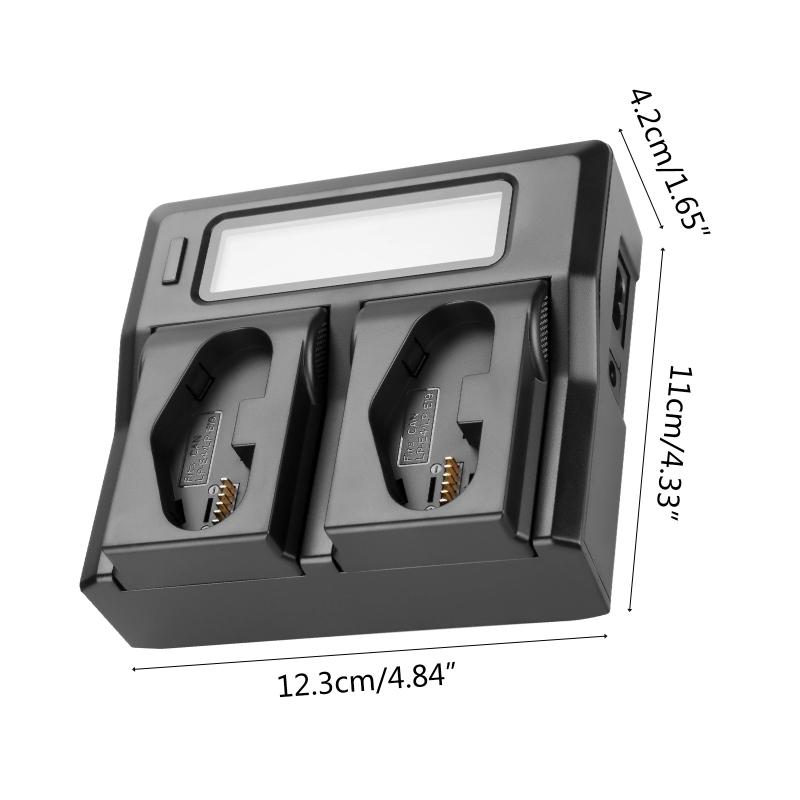 EU Plug LCD Display USB Dual Battery Charger for LP-E19 LP-E4N LP-E4 EOSR3 1DX MarkII1DX2 1DX3 Camera