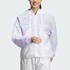 adidas Color-block Sports Casual Hooded Jacket for Women, White