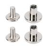 200 Sets Chicago Screws  9.5x8mm   Uniform Coating Brass Lther Screw Rivets Round Hd Copper Rivets Fasteners