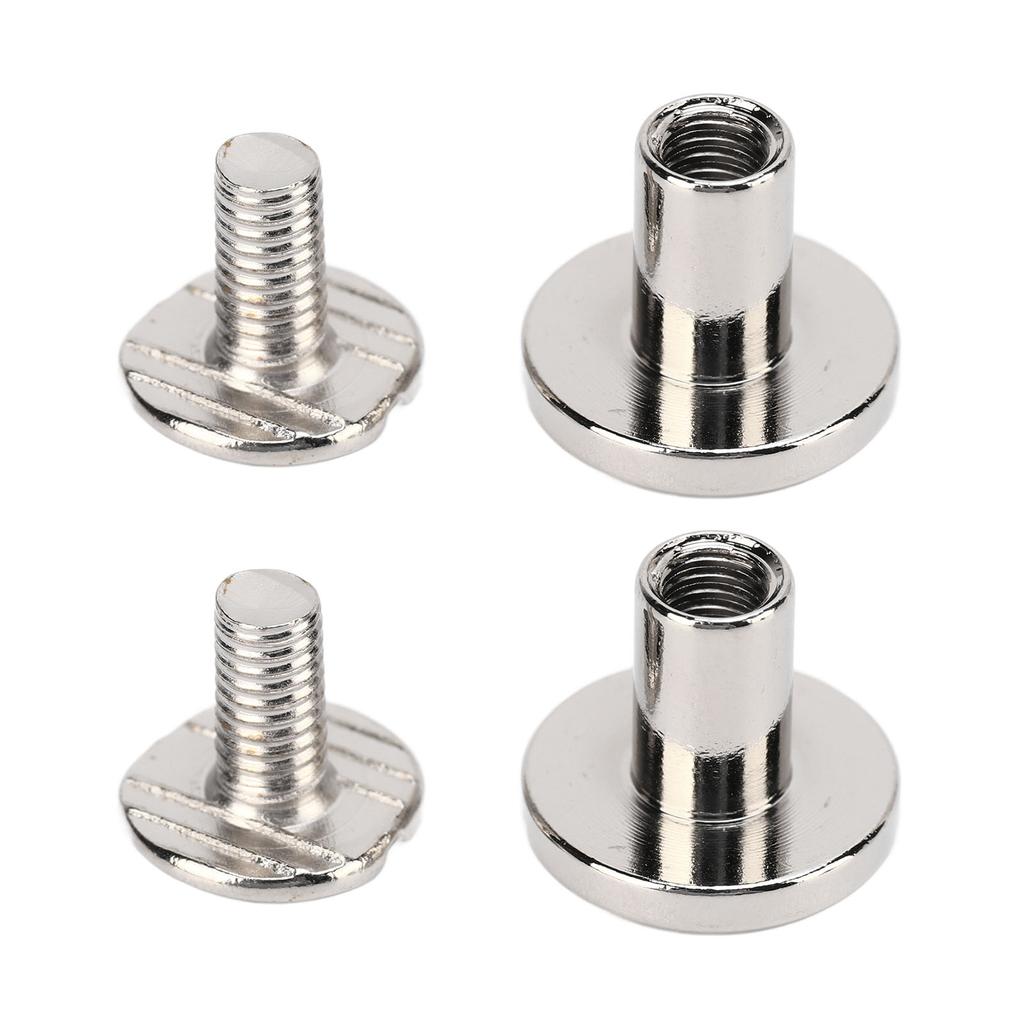 200 Sets Chicago Screws  9.5x8mm   Uniform Coating Brass Lther Screw Rivets Round Hd Copper Rivets Fasteners