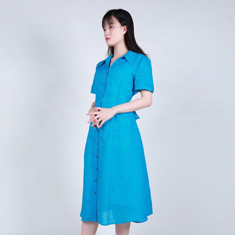 

Anlom Women s Short Sleeve Shirt Collar Mid-Length Dress 2XL (175)