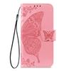 For Motorola Moto G86 Power 5G Case with Strap Butterfly Pattern PU Leather Wallet Phone Cover