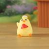 Yellow Chicken Resin Figurine - Handmade Moss Landscape Ornament for DIY Decor