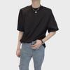 Men's Fashion Shoulder Pad T-shirt, 2024 Summer Trend, Short Sleeves, Loose Fit