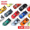 1:38 Alloy Sports Car Toy Model Children Cool Pull Back Car Double Open The Door Simulation Racing Car Small Car Boy Gifts