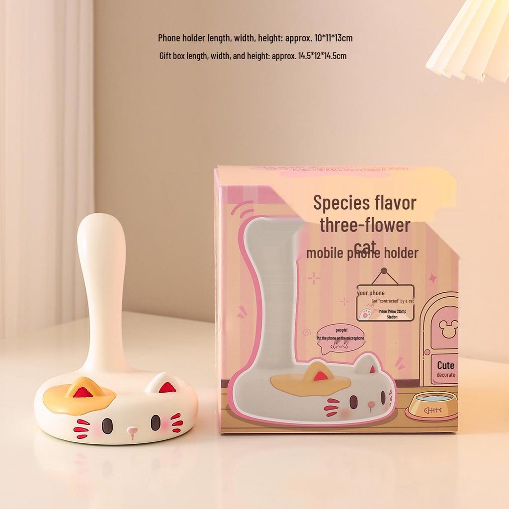 Cute Kitten Phone and Eyeglass Display Stand & Office Decor