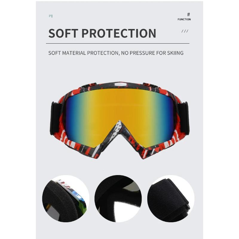 New Arrival High Elasticity TPU Ski Goggles with Built In Sponge Windproof UV Protective for Outdoor Adults