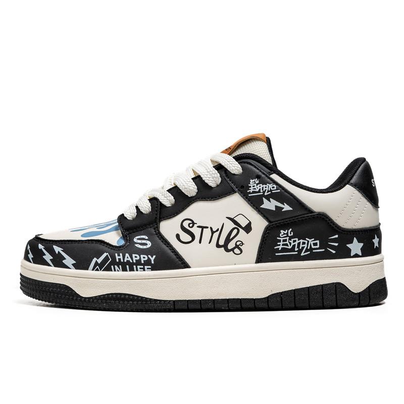 Fashion Blue Designer Skateboard Shoes Men Streetwear Hip hop Sneakers Men Luxury Platform Skateboard Sneakers Men basket homme