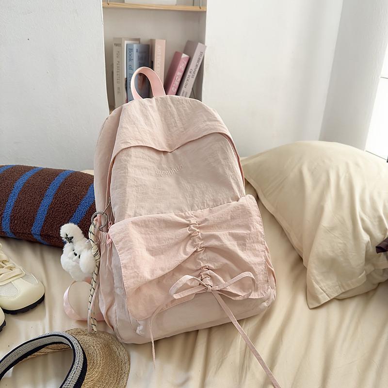 College Style Girls Backpack Summer Nylon Minimalist Design Casual Daypack With Comfortable Shoulder Straps