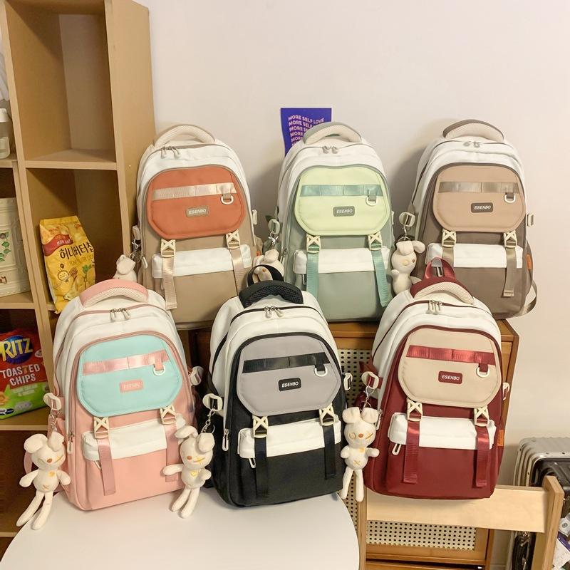 Schoolbag1011 new schoolbag for girls, grades 3 to 6, high school students, large-capacity backpack, light backpack