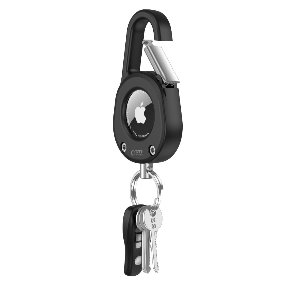 Tech-Protect Slidelock Carabiner Keychain Apple Airtag 1 / 2 Black