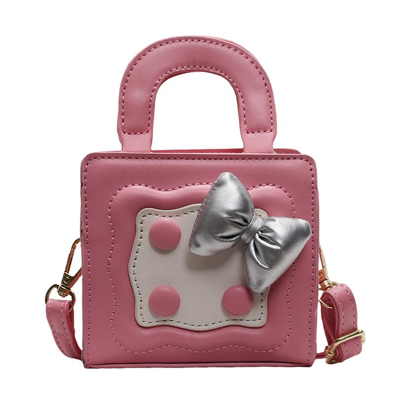 Mini Small Bag 2025 New Cute Girl Bow Handbag Foreign Style Versatile Messenger Biscuit Small Square Bag