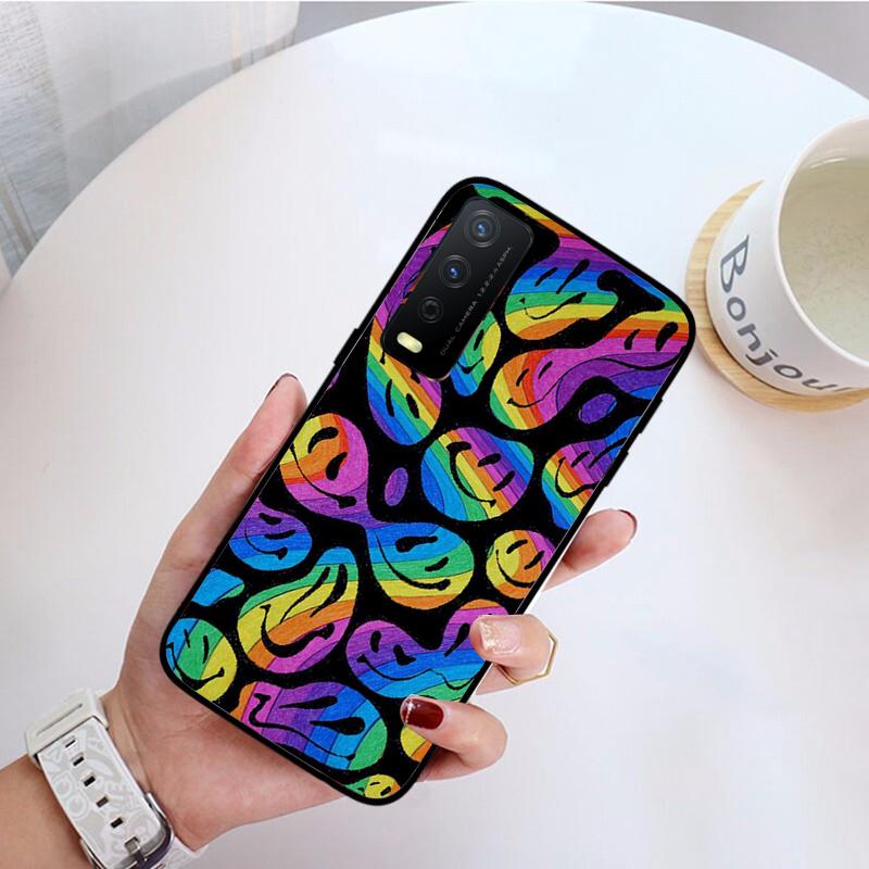 Trippy Smiley Face Phone Case for VIVO Y31 Y21 Y70 Y21S Y20 Y72 1907 Y12 Y11S Y53S Y33S Y55 Y76 Y51 Y15S Y01