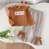 Kids Casual Long-Sleeve Set, Comfortable Daily Wear Outfits