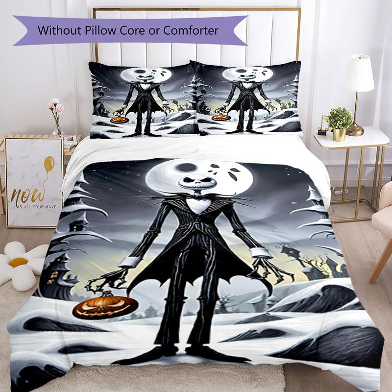 Set Biancheria da Letto Jack Skellington Perfetto per il Dormitorio Tessuto Morbido Regalo Perfetto per Amici Famiglia