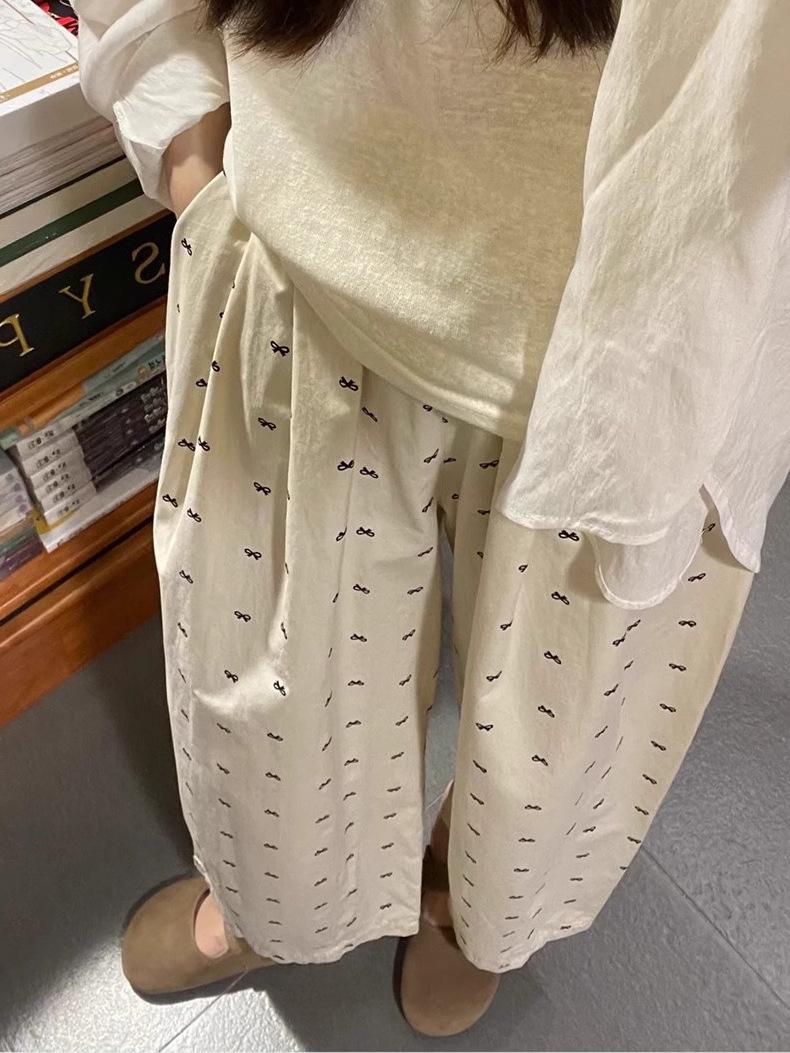 

Осенние хлопковые брюки для беременных с широкими штанинами, облегающие, как облако L