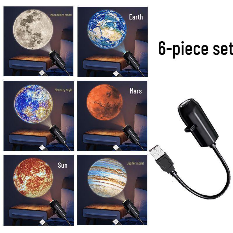 Proiettore per Auto LED Luna e Stelle - Luce Notturna Creativa per Camera da Letto