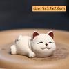 Chinese Purple Clay Tea Pet Handmade Lucky Cat Sculpture Animal Ornaments Statue  Decor Tea Figurine Crafts Tea Set Decoration