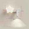 Wall Light LED Dimmable Wall Lamp with Remote Control Star Wall Spotlight Rotatable 350° Night Light White Reading Lamp Lighting