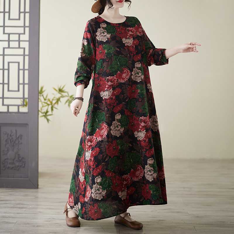 Spring Round-neck Dress