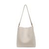 Retro Lychee Pattern Soft Leather Bucket Bag Women's 2025 New Commuter Shoulder Mother Bag Foreign Style Messenger Bag
