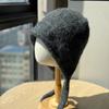 New Large Head Circumference Hat for Women Autumn and Winter Windproof Woolen Hat with Straps Ear Protection Hat Warm Knitted Hat Trendy