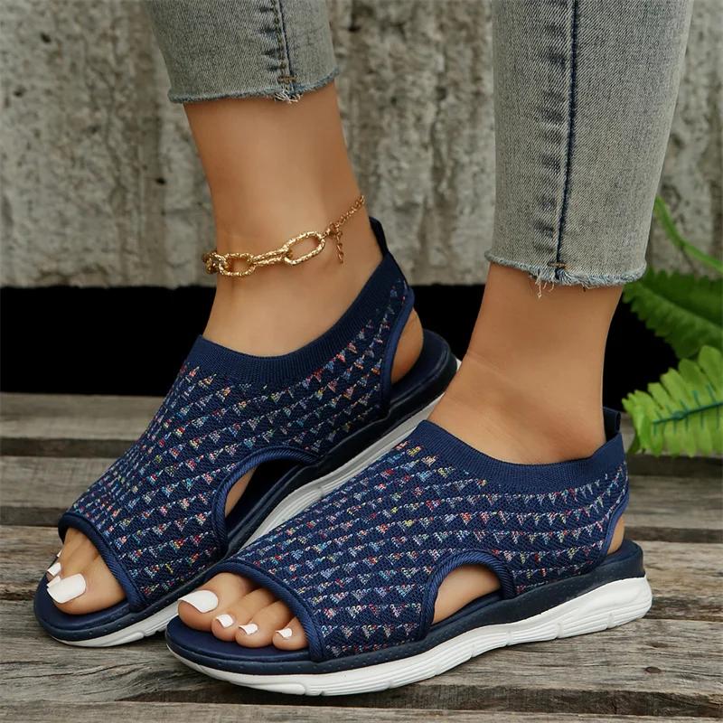 Fashion 2024 Beach Sandal for Men Casual Round Toe Solid Color Plus Size Sports Slippers Outdoor Lightweight Shoes Sandalias