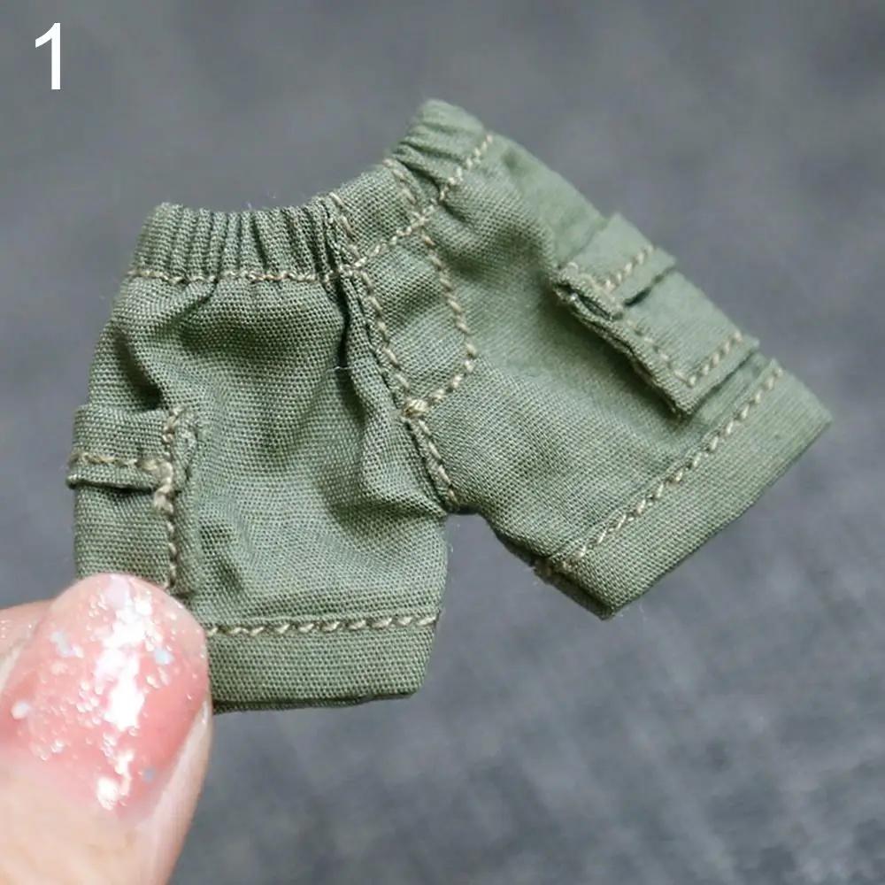 Handmade Doll Pocket Shorts For 1/11 OB11 Doll Jeans Outfits Doll Clothes For 1/12 BJD Dolls Casual Wear Doll Accessories
