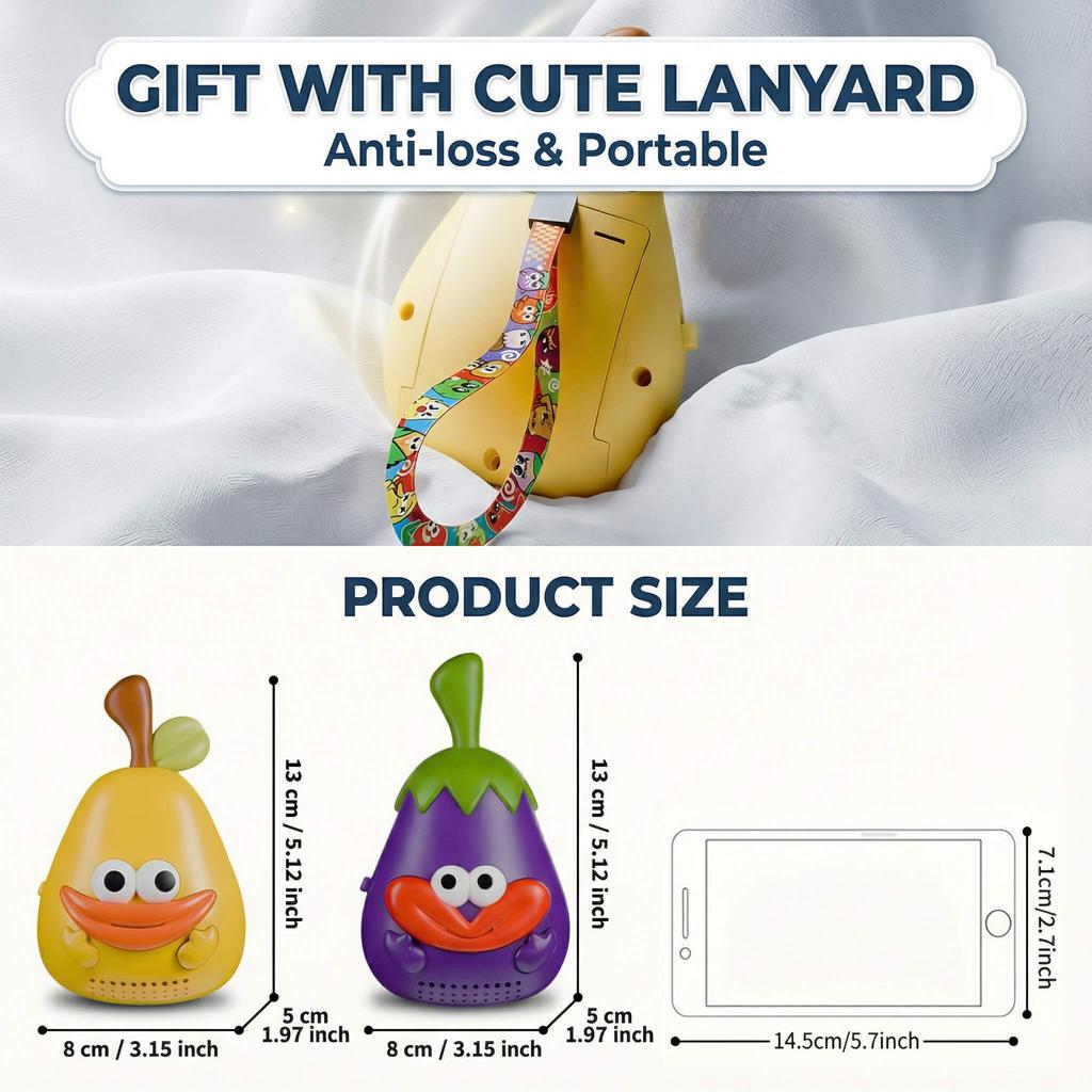 Zabawkowe krótkofalówki dla dzieci: Zabawki Owocowe 2 szt. Prezenty Urodzinowe dla Dziewczynek i Chłopców w Wieku 3-12 Lat, Gry Kempingowe na Zewnątrz, Boże Narodzenie