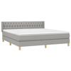 Maison Exclusive - Sommier à lattes de lit avec matelas Gris clair 180x200cm Tissu
