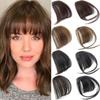 False Bangs Synthetic Hair Bangs Hair Extension Fake Fringe Natural Hair Clip On Bangs Light Brown High Temperature Wigs