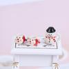 1:12 Dollhouse Miniature Christmas Ceramics Cups & Pot Set Doll Coffee Tea Cup