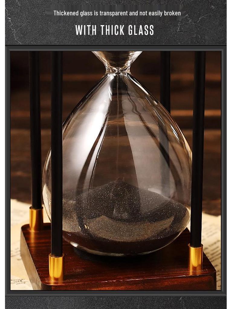 Engravable Creative Wooden Hourglass Timer (30/60 Min) - Decorative Ornament and Perfect Gift for Home or Office.