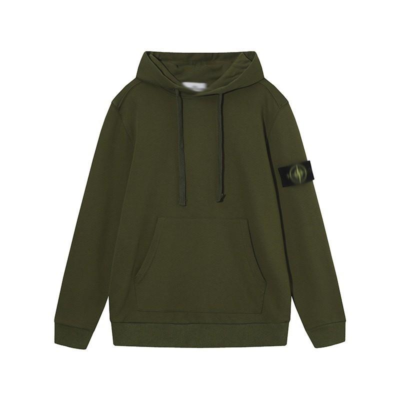 Stone Island Compass Patch Basic Hoodless Sweatshirt Loose Fit Men Women Casual Daily Wear
