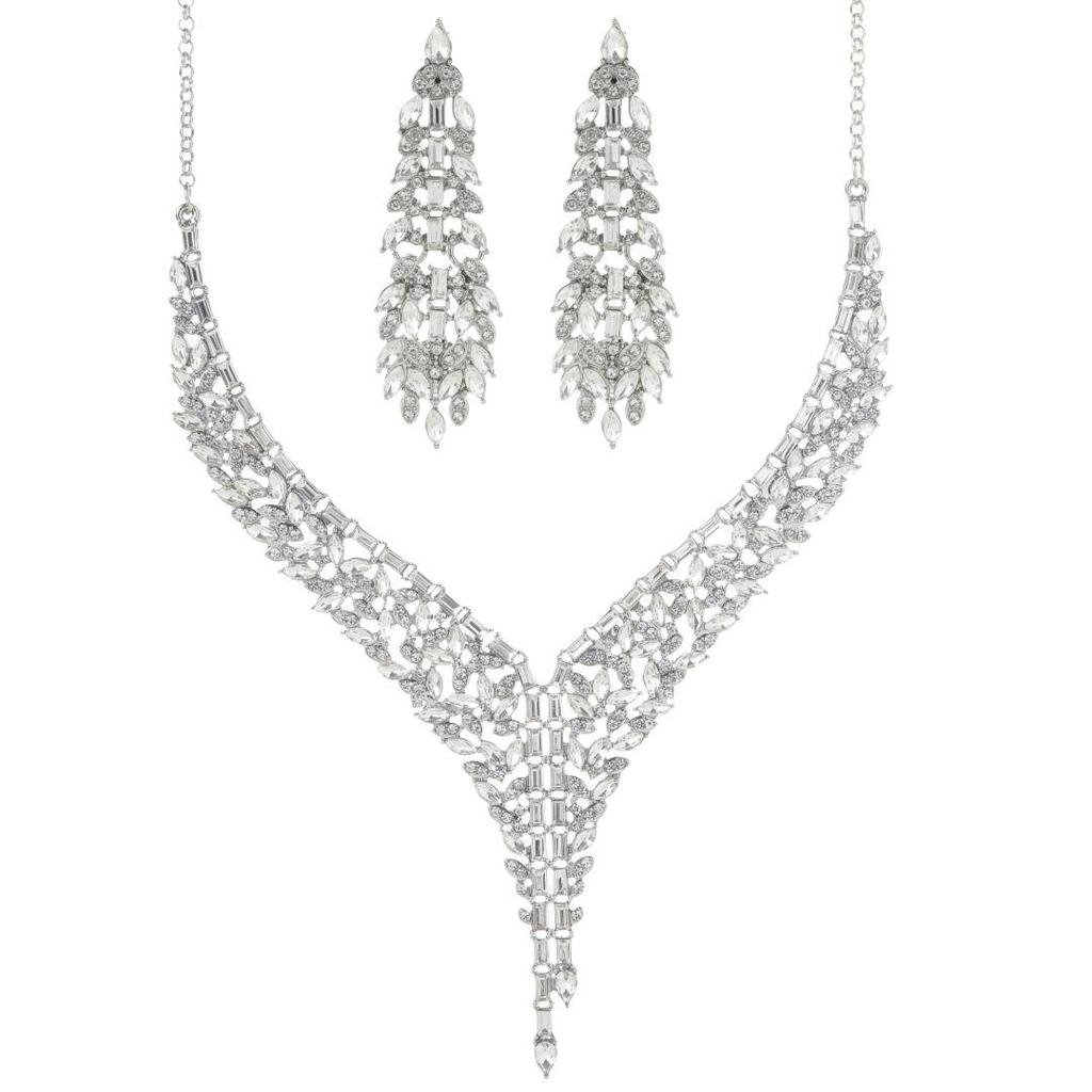 Šik Evropská a Americká Sada Náhrdelníku a Náušnic: Elegantní svatební šperky pro svatby