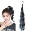 LKCCTK Curly Hair Extensions, Smooth and Curly, with Elastic, Ponytail Extensions for Kids and Women, Easy To Apply, Lightweight, Natural Finish,