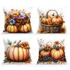 Autumn Flowers Pumpkin Pillowcase Printed Polyester 45X45Cm Throw Pillowcover Decorative Sofa Cushion Pillowslip Home Decor