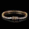 Unisex 4mm Zircon Tennis Bracelet - European & American Hip-Hop Style Jewelry