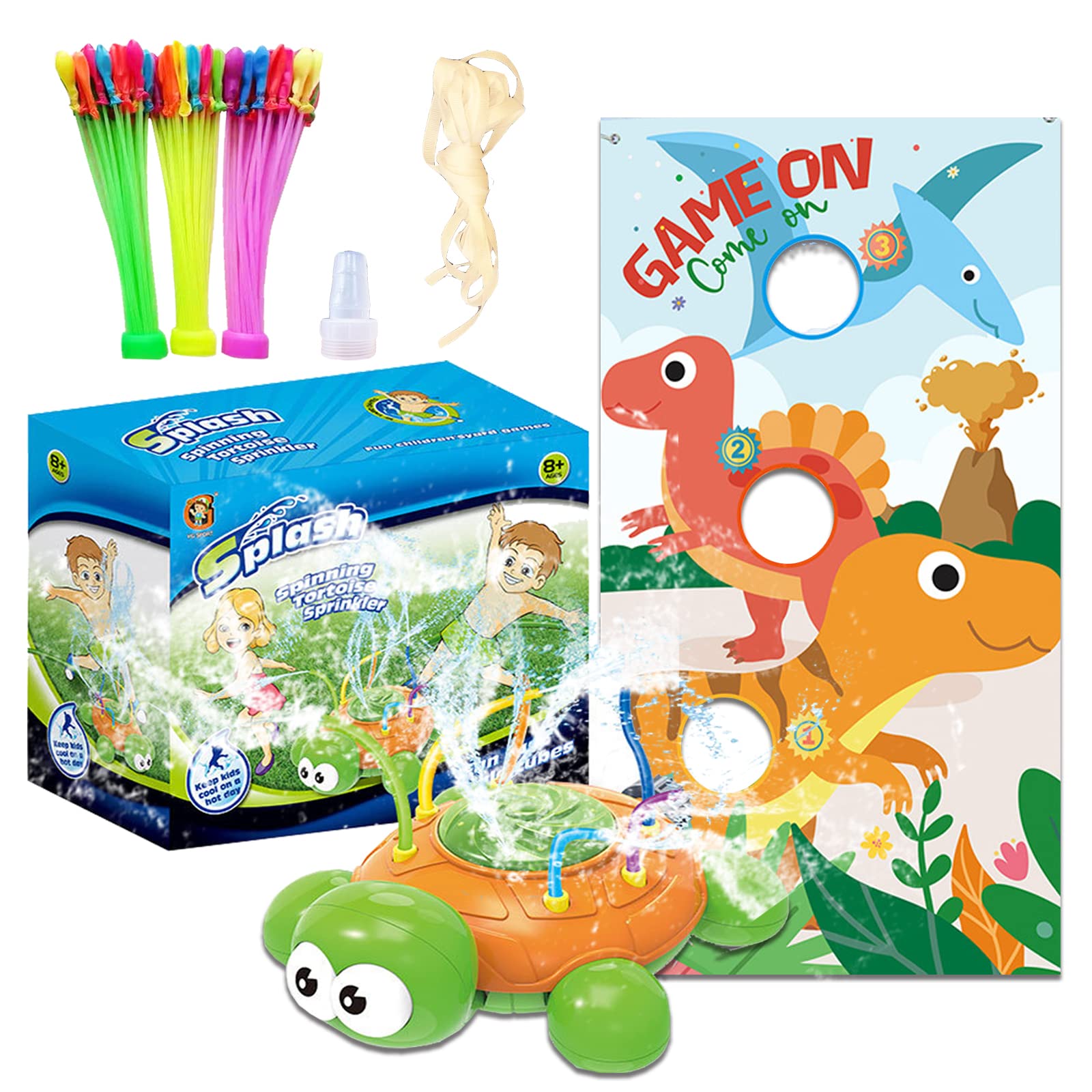 

Beautiii Water Play Water Balloon Toy for and More World [Renewed Edition] Pool, Bath, (Jurassic Set) зелёный
