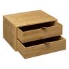 Bamboo Case With 2 Drawers With Handles
