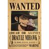 Postere din hârtie kraft One Piece Luffy 1,5 miliarde Bounty Wanted Poster Autocolante de perete anime vintage