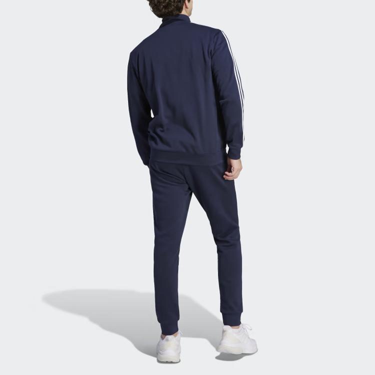 Adidas Originals Striped Zip Collar Long Sleeve Elastic Cuff Pants Casual Sports Suit Men suit IJ6064