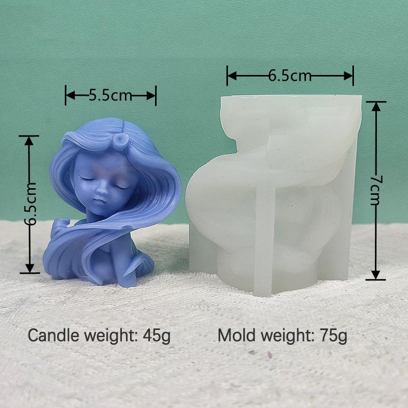 

Princess Dolls Series Gypsum Mold Cute Girl Portrait Candle Making Handmade Soap Resin Epoxy Silicone Mould Girls Birthday Gifts
