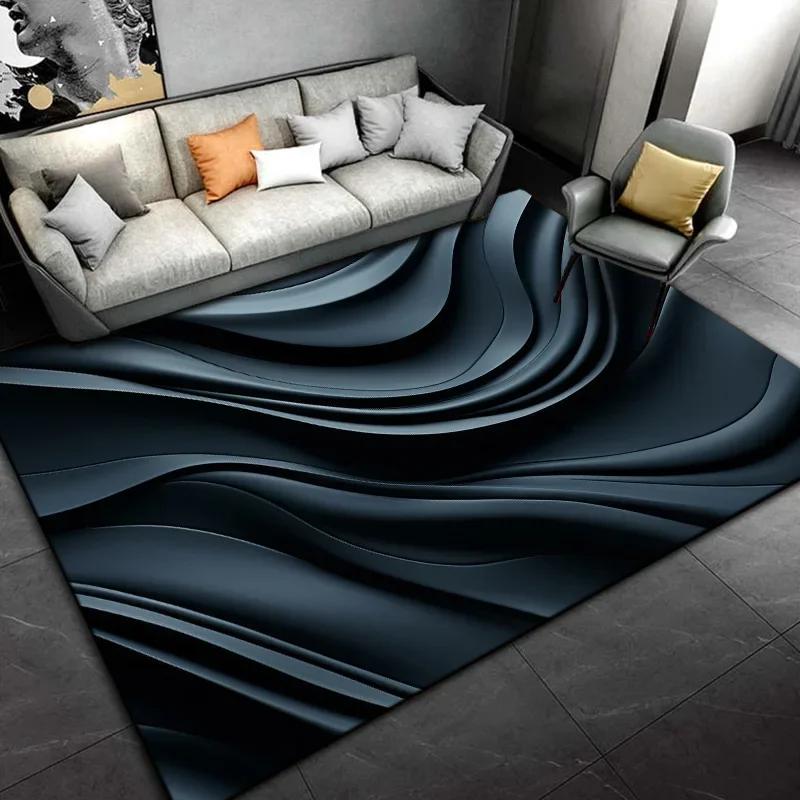Black Cartoon Small Carpet Living Room Bedroom Sofa Door Mat Decorative Carpet Children's Game Anti-Slip Floor Game Mat Gift