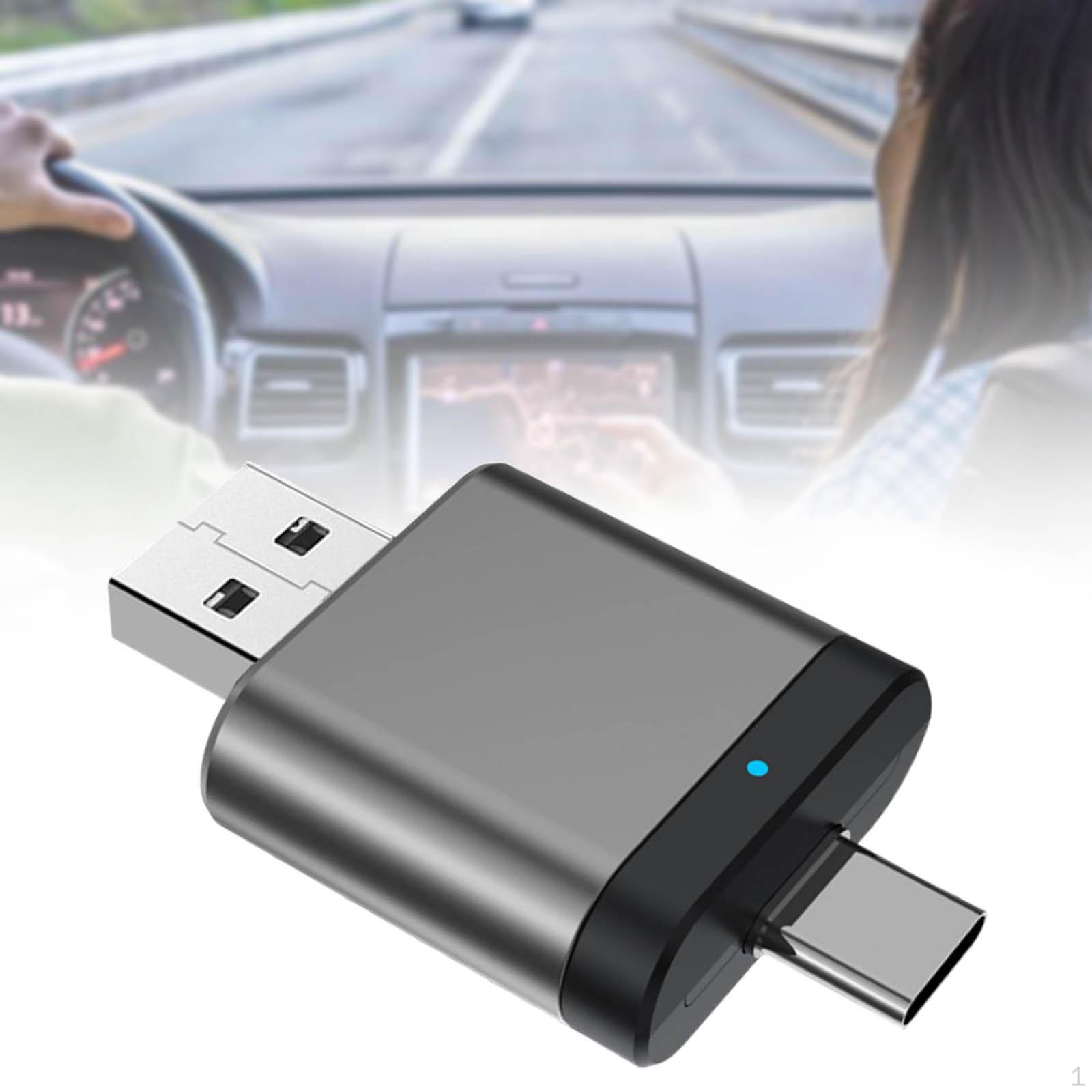 

Беспроводной автомобильный и телефонный адаптер, блок сопряжения 2 в 1, низкое энергопотребление, универсальный, компактный