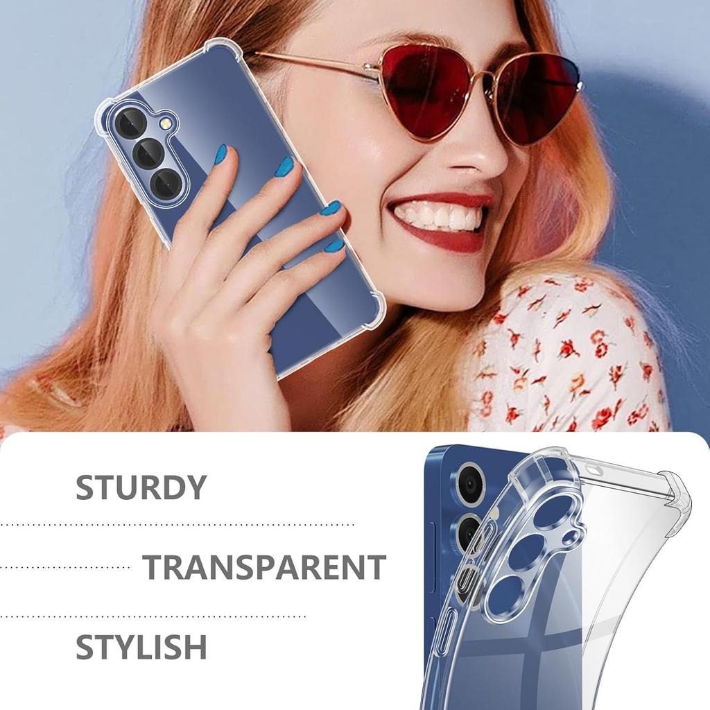 Nárazuvzdorný silikonový kryt TPU pro Samsung Galaxy S25 Ultra S24 Plus S23 Fe A55 5G A35 A25 A15 iPhone Průhledný kryt Příslušenství