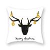Santa Claus Christmas Ornament Print Pattern Cushion Cover Home Living Room Sofa Decoration Square Polyester Pillow