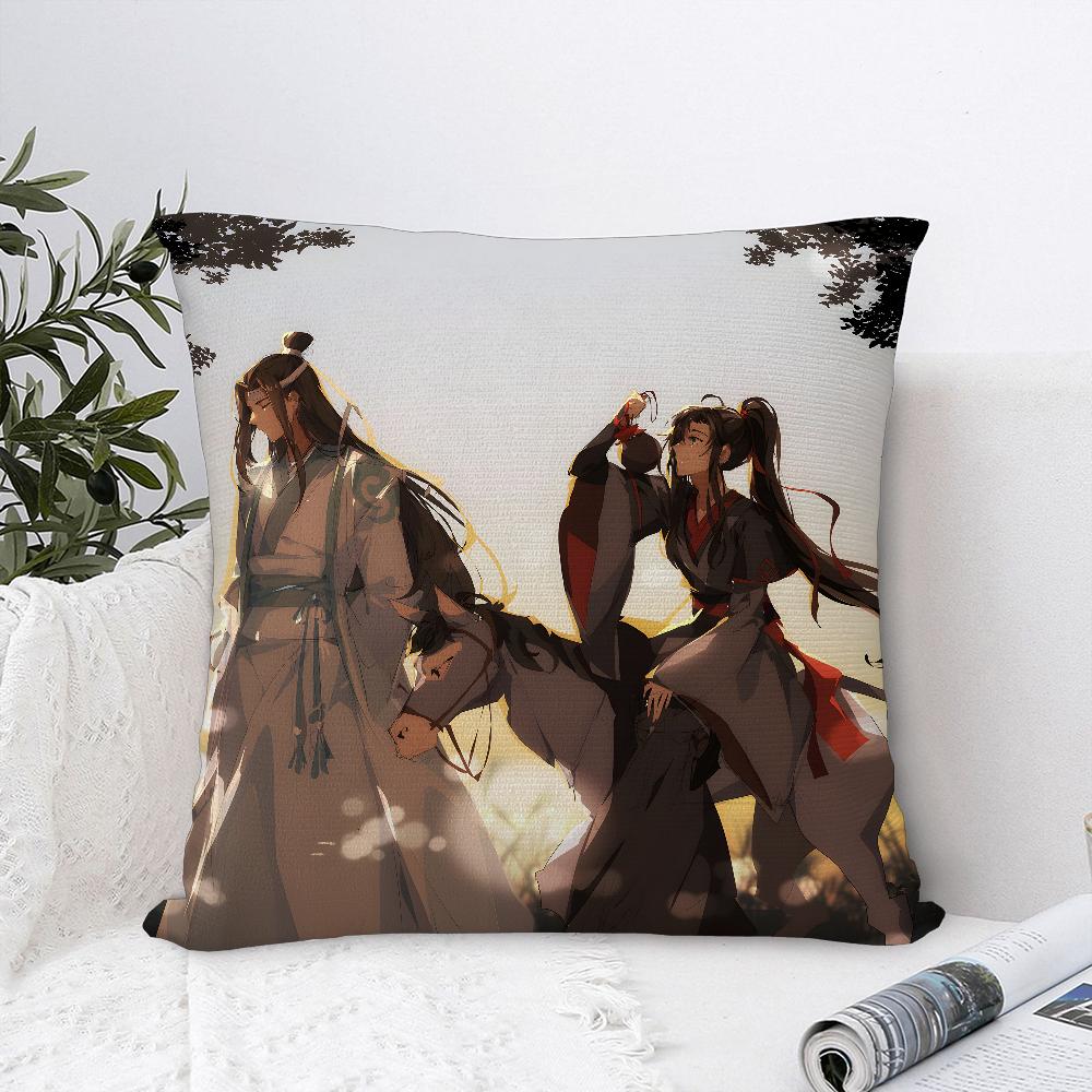 M-Mo Dao Zu Shi Anime Pillow Case Sofa Decorative Home Double-sided Print Plush Square Throw Pillow Covers Cushion Decor Cover