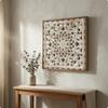 Artă Murală Florală Sculptată Panou din Lemn Albit Ajurat Decor pentru Casă A2545 Mediu