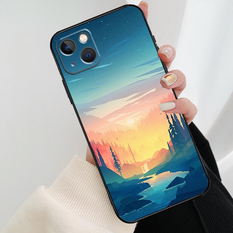 Star Lake Mountain Phone Case For iPhone 17 Pro Max 15 14 13 11 12 16 Pro Max Mini 15 16 Plus 16e 17 Air Cover
